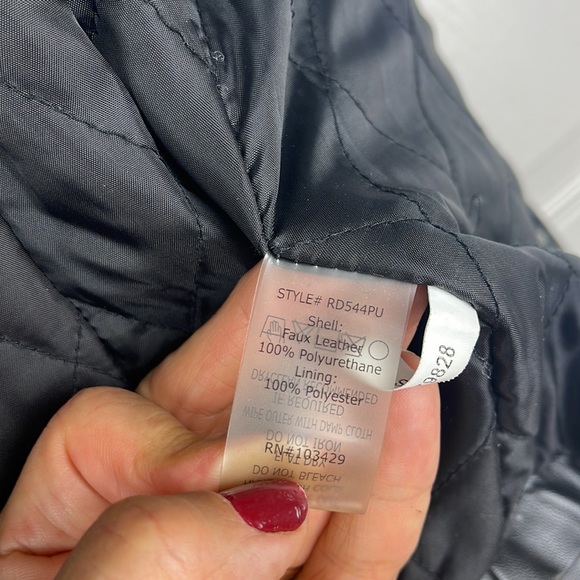 Raisin D’etre Faux Leather Moto Jacket - Picture 8 of 8